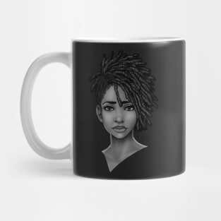 Loc Style | Beautiful Black Woman Portrait Art Mug